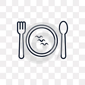 Clutery for Lunch vector icon isolated on transparent background photo