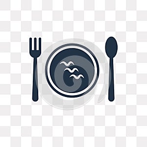 Clutery for Lunch vector icon isolated on transparent background photo