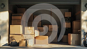 clutter boxes in garage