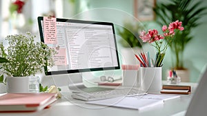 A cluttered email inbox with multiple unread messages, important notifications