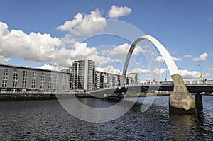 Clyde Arc bridge over River Clyde