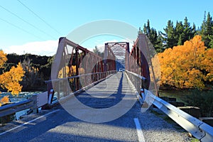 Clyde Bridge on the Clutha River,South Island New Zealand.