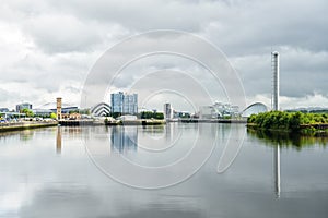 Clyde River view, Glasgow, Scotland, UK