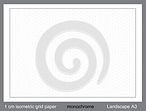 1 cm A3 isometric grid paper  isometric grid vector isometric grid graph