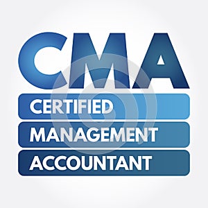 CMA - Certified Management Accountant acronym photo