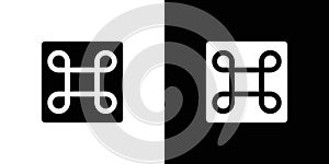 Cmd or command icon linear logo isolated