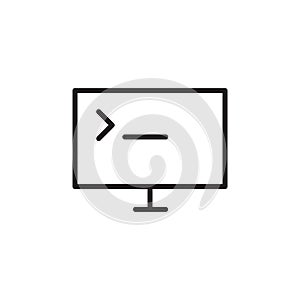 Cmd or command icon Outline vector for web ui