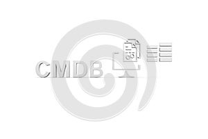 CMDB concept white background 3d