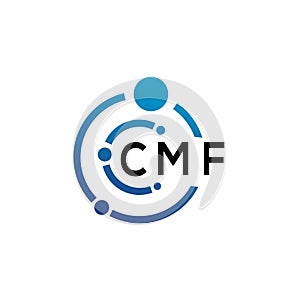 CMF letter logo design on white background. CMF creative initials letter logo concept. CMF letter desig photo