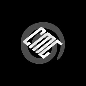 CMG letter logo design on black background