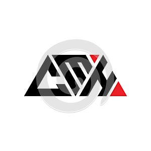 CMH triangle letter logo design with triangle shape. CMH triangle logo design monogram. CMH triangle vector logo template with red