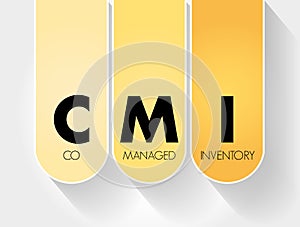 CMI - Co Managed Inventory acronym, business concept background