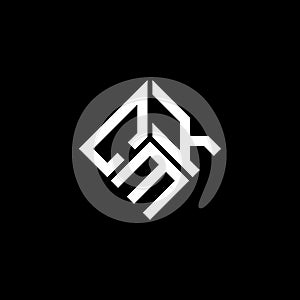 CMK letter logo design on black background. CMK creative initials letter logo concept. CMK letter design photo