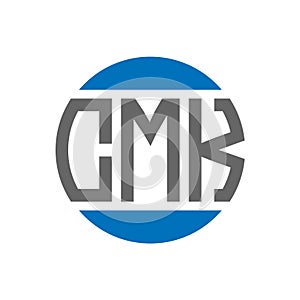 CMK letter logo design on white background. CMK creative initials circle logo concept. photo