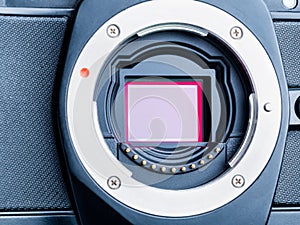 Cmos sensor or also called digital ccd installed on mirorless ca photo