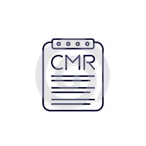 CMR icon, consignment note, transport document