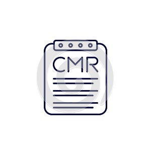 CMR icon, consignment note, transport document photo