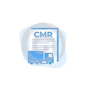 CMR Transport document, vector icon