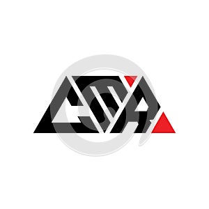 CMR triangle letter logo design with triangle shape. CMR triangle logo design monogram. CMR triangle vector logo template with red