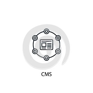 CMS concept line icon. Simple element