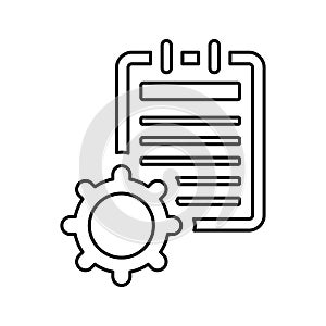 Cms, content, management line icon. Outline vector