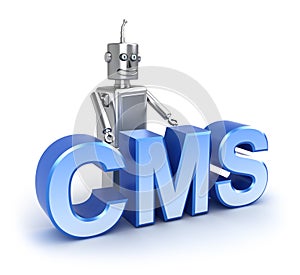 CMS : content management system concept