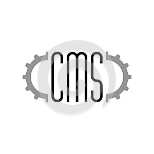 CMS content management system icon isolated on white background
