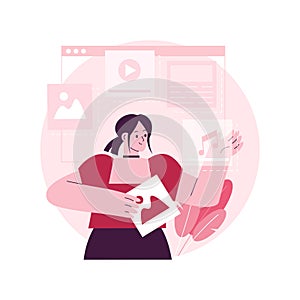 CMS development abstract concept vector illustration.