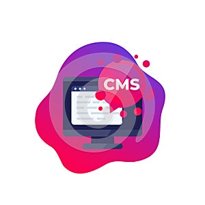 CMS icon, Content management system, vector