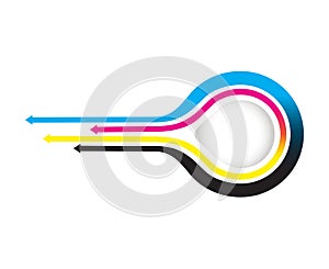 Cmyk arrow background