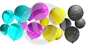 Cmyk balloons