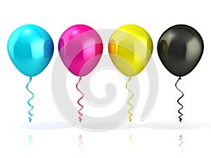 CMYK balloons