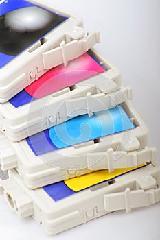 Cmyk color inkjet printer cartridge