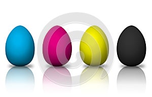 CMYK colored eggs