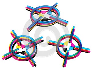 CMYK crosses.