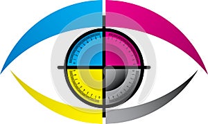 CMYK eye logo