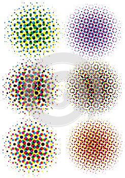 Cmyk halftone dots
