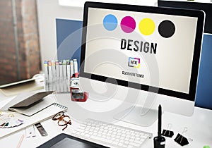 CMYK Ink Design Graphics Creativity Concept photo