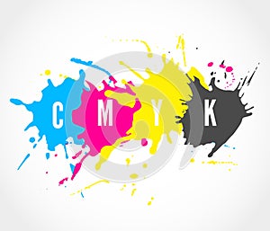 CMYK ink splashes logo