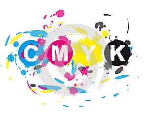 CMYK ink splat