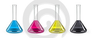 CMYK Laboratory Flasks