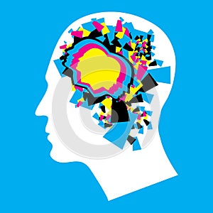 CMYK - Left and Right human brain