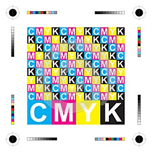 Cmyk letters photo