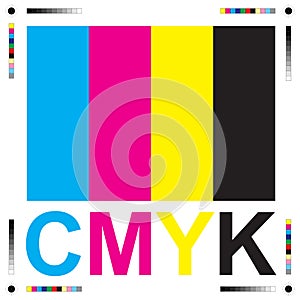 Cmyk letters photo