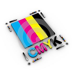 Cmyk letters photo