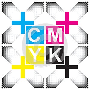 CMYK letters design art image