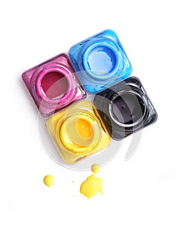 CMYK paint buckets