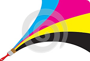 Cmyk paint logo