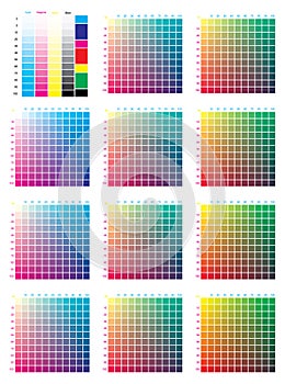 CMYK Press Color Chart photo