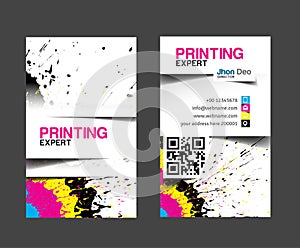 Cmyk printing business card photo